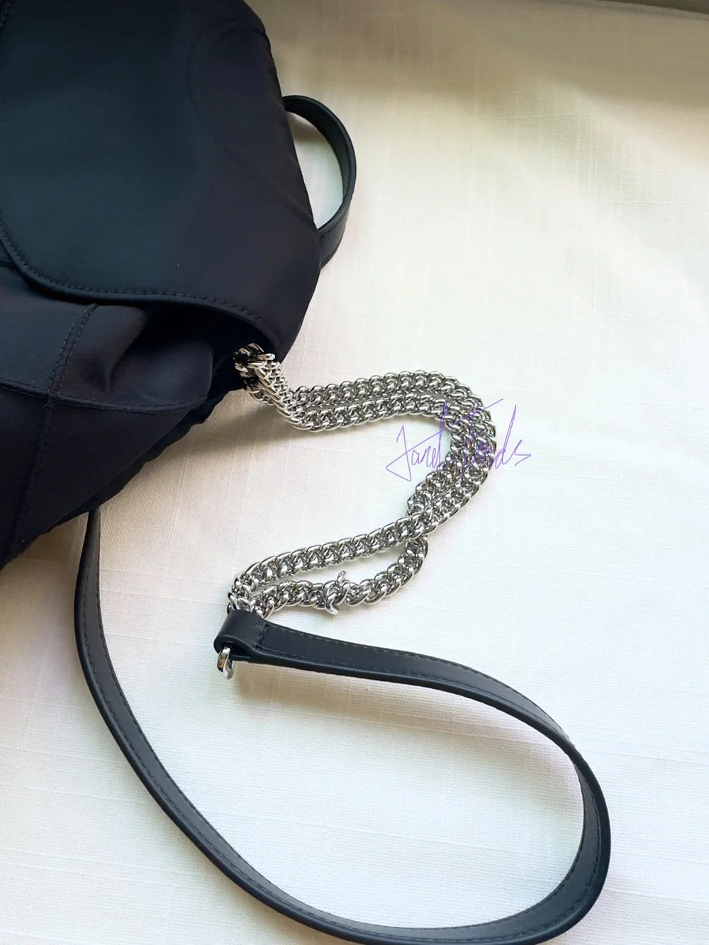 New with Nordstrom Tag🎒Tory Burch Black Fleming Diamond Quilting Nylon Backpack